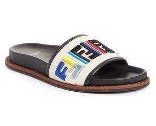 FENDI Logo Multicolor Slides