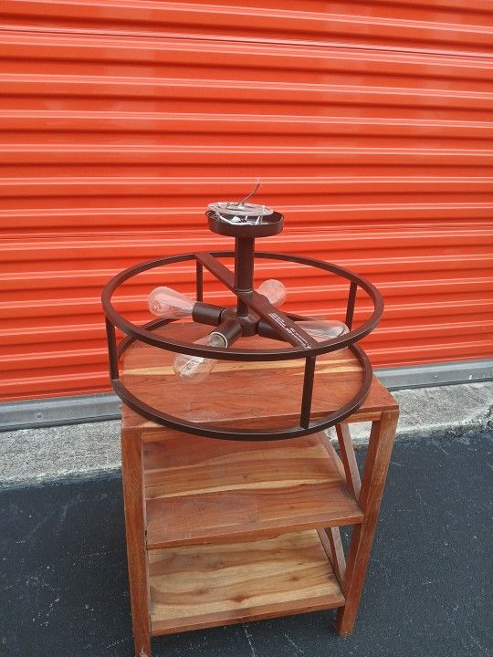 Two Bronze Colored Ceiling Indoor Lights