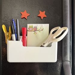 NEW White Magnet Pocket Organizer Refrigerator File Cabinet Tool Chest