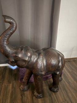 Vintage giant floor elephant