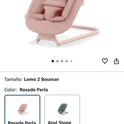 Cybex Lemo - Bouncer para bebé para jugar y relajarse con arnés ajustable y respaldo de malla
