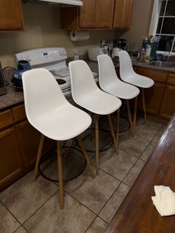Jordan bar and counter stools set of 4 white/natural
