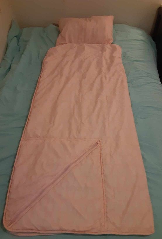 Ultra Soft, Lightweight Machine Washable Sleeping Bag With Attached Pillow