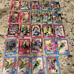 1992 Marvel X-Men Series 1 Trading Cards Lot of 24 Cards -b