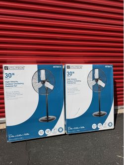 30” High Velocity Oscillating Pedestal Fan - BRAND NEW