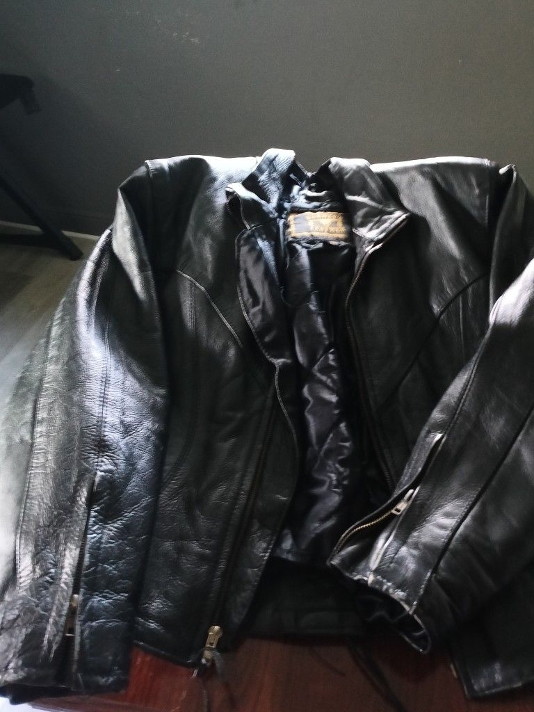 Leather Jacket And Chaps 50 And 25 Together 75