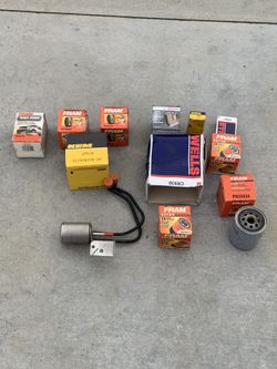 Various auto parts and oil filters 35.00 for all