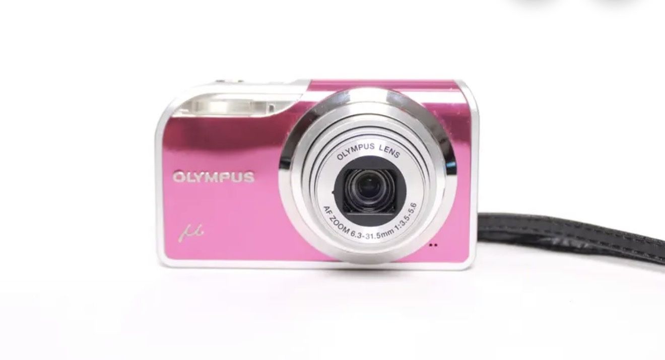 Pink Retro Olympus mju 5000 / Stylus 5000 – 10MP Vintage Digital Camera