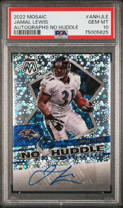 Panini 2022 Mosaic Jamal Lewis Auto No Huddle PSA 10 Baltimore Ravens ( available on eBay only)
