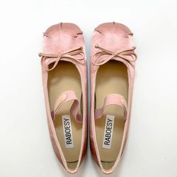 Raboesy Pink Satin Ballet Flats