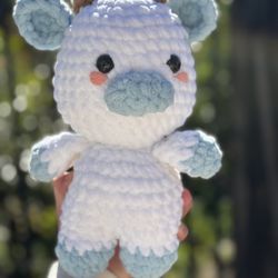 Blue Standing Cow 🐄 Handmade 🧶 Crochet 🧶 Plushie 