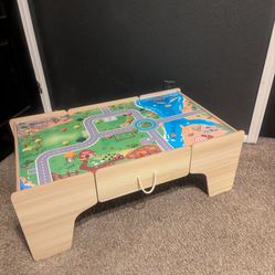 Large Multipurpose Wooden Playset w/ Reversible Table Top