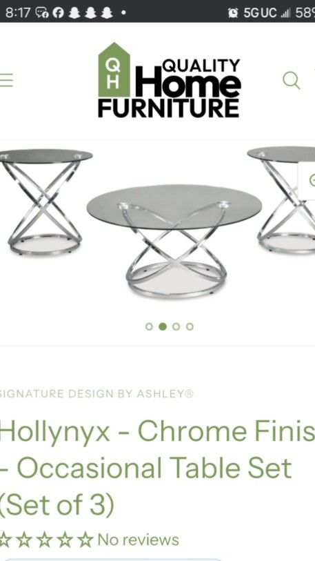 3 Glass Table Set