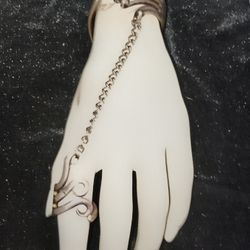 Artisan Made Bracelet And Ring Silver Construction Made Of Antique Forks Artisan Made One Of A Kind