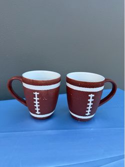 Los Angeles Rams NFL 4 Mug Lot: 2 Football Design + 2 Helmet Face Mugs
