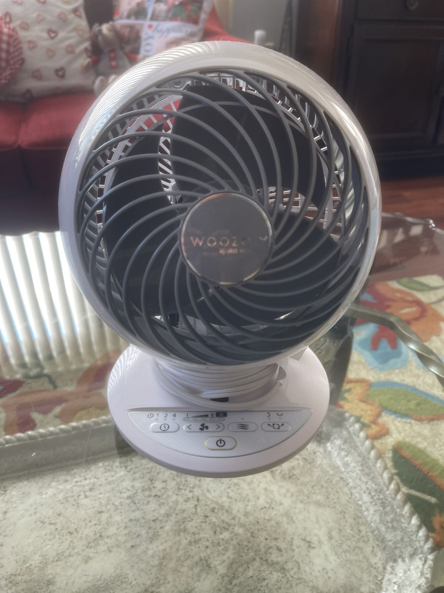 WOOZOO Fan, Oscillating Fan, Desk Fan, Table Air Circulator, Globe Fan, 5 Speeds, 82ft Max Air Distance, 90° Adjustable Tilt, 30 db Low No