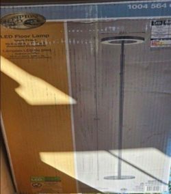Hampton Bay 71.5"x 11" LED 3000K Floor Table Lamp In Matte Black