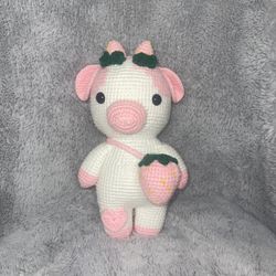 Strawberry Cow Plushie 