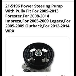 Subaru Power Steering Pump With Pully