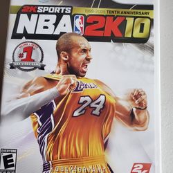 Nintendo wii NBA basketball 2k10 for Nintendo wii video game system