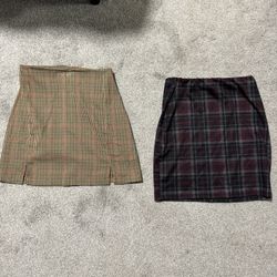 Flirty Plaid Skirts Size 4/S