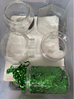 Clear glass jars