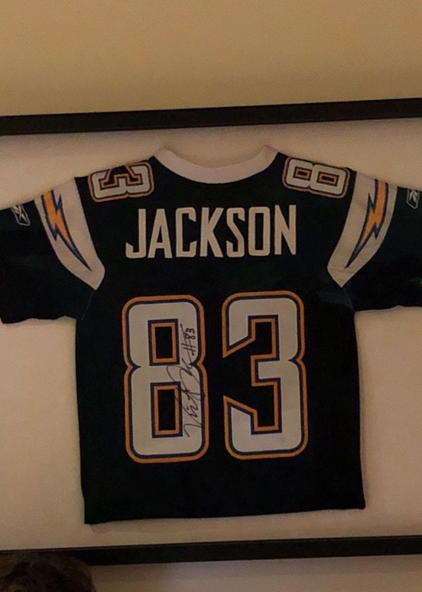 Vincent Jackson signed Jersey with frame
