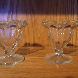 Vintage Glass Cordial / Dessert Cups – Set of 2 – $15 OBO
