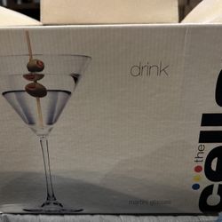 Brand New Set Of  4 The Cellar Martini Glasses.