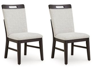 Neymorton Light Gray/Brown Dining Chair (Set of 2)