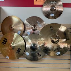 Various Cymbals, Paiste, Zildjian, Merino, Sabian