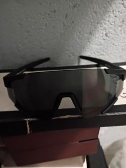 Black shield sun glasses