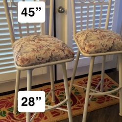Set of 2 Metal Swivel Barstools