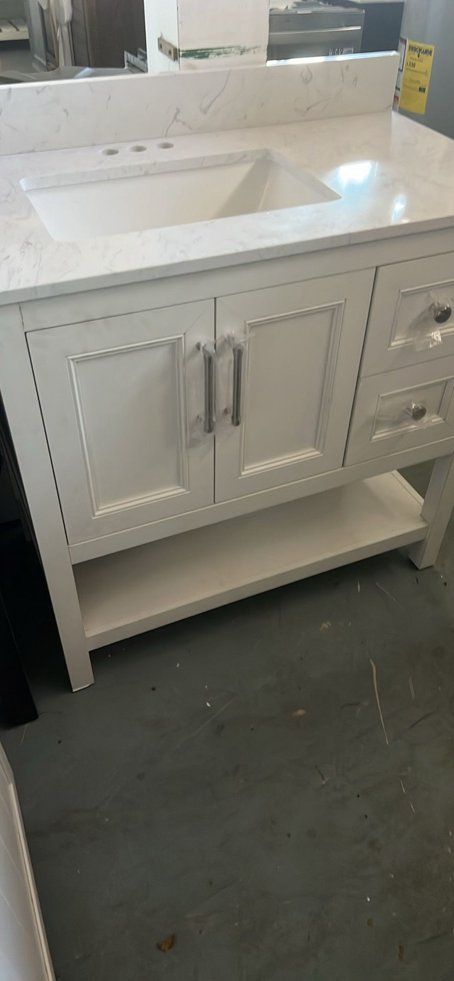 36-vanity with marble on top