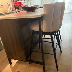 2 set of Modern comfortable bar stool perfect for kitchen islands/ counters or home bar