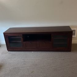 Huge, Heavy & In Great Shape Mahogany TV Stand 