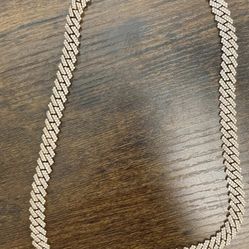 Coban Link Gold Chain 18k Gold 180g Over 12ct Dimonds Vs