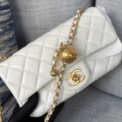Chanel Lambskin Quilted Mini Rectangular Pearl Crush Flap