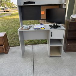 Desk , Student  , Color Gray With Chair 