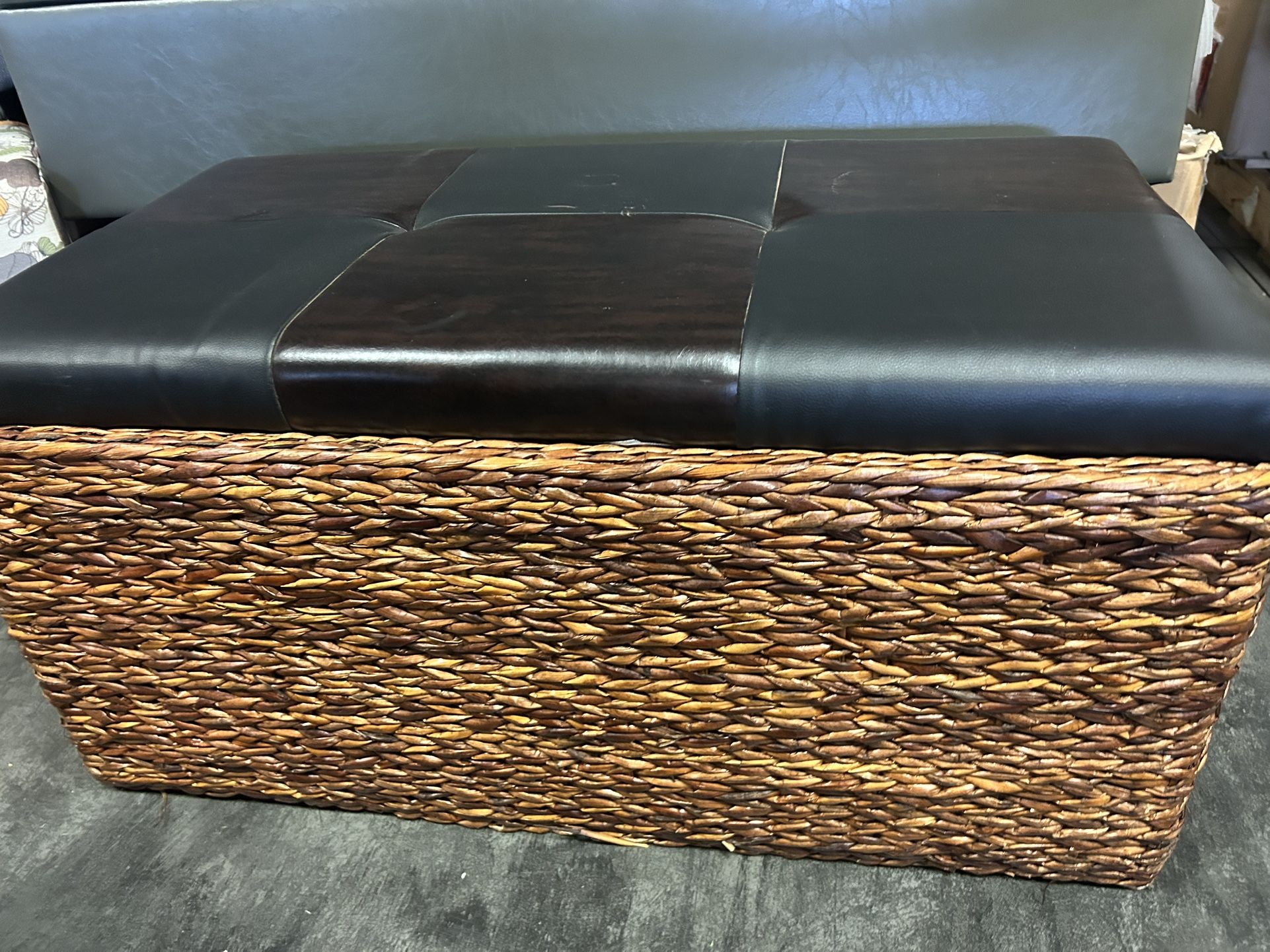 Wicker ottoman