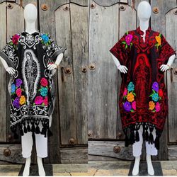 Embroidered Mexican Ponchos Virgin✨ Capas Bordadas, Virgen