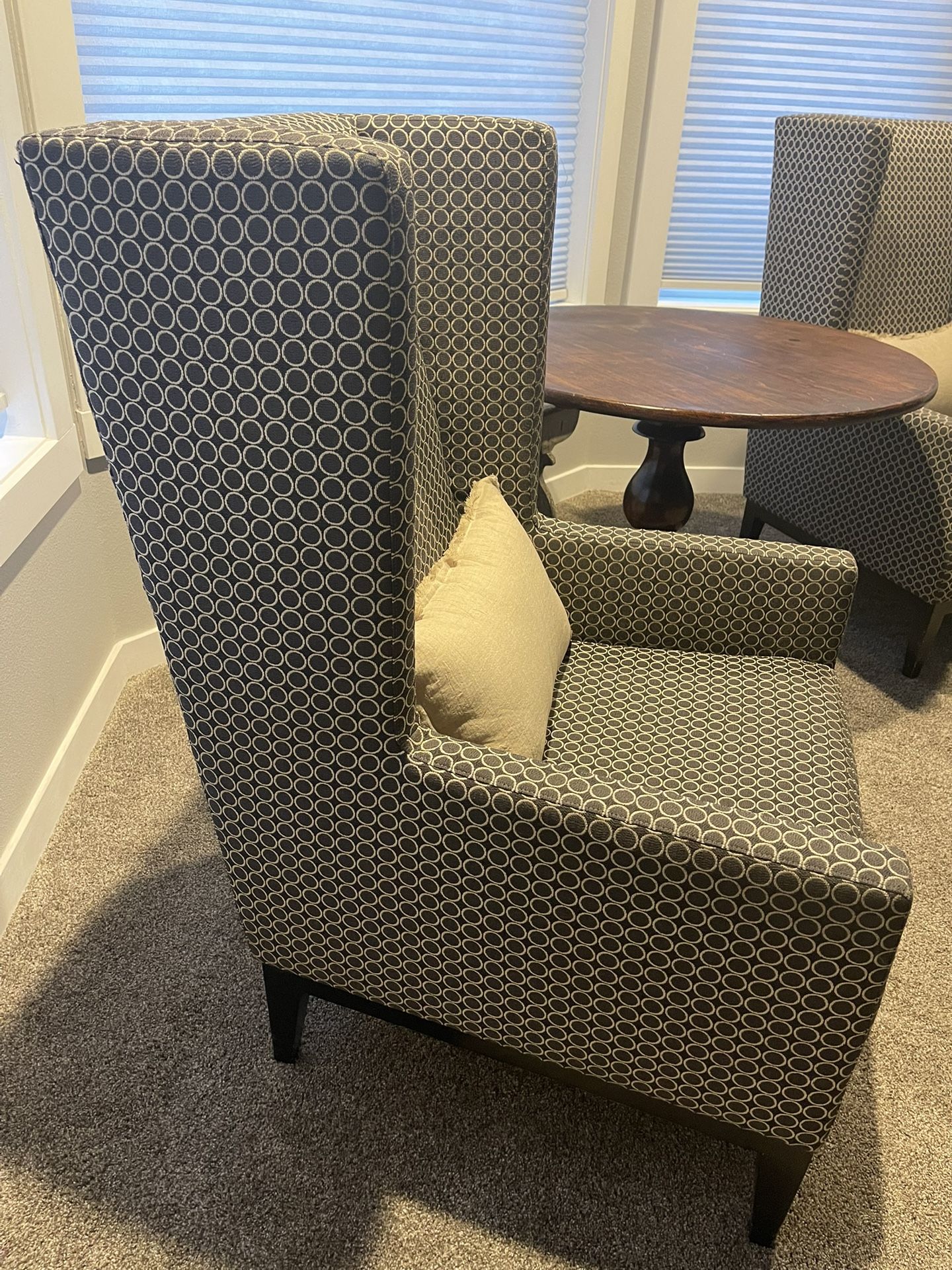 Pair Of Modern Contemporary Wingback Accent Chairs