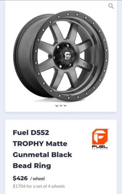 Fuel Trophy rims 20 inch/Federal Couragia M/T tires 35x12.50R20( bolt pattern 5x127mm)