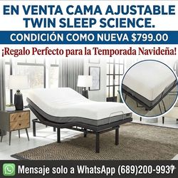 Sleep Science Twin Adjustable Bed $699 Like New Condition 