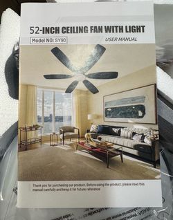 52-INCH CEILING FAN WITH LIGHT