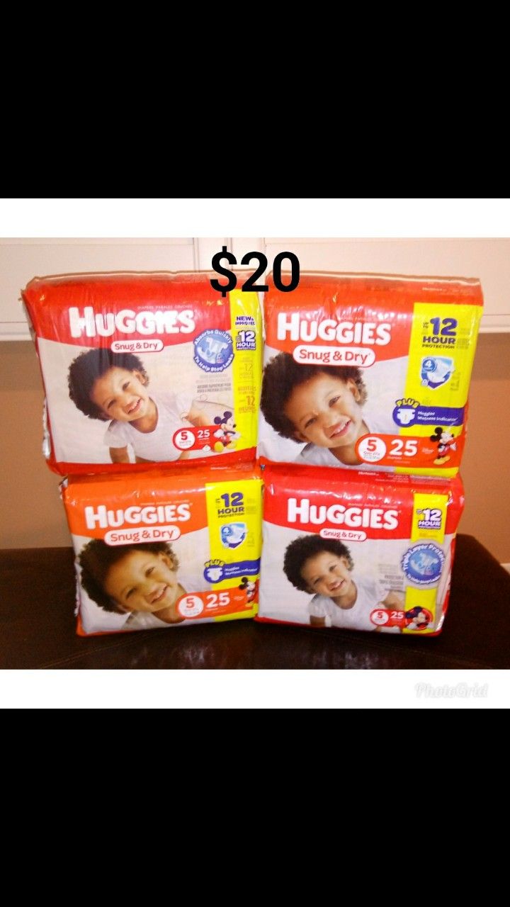 Huggies Snug & Dry size 5 diapers pampers