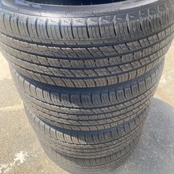 (4) Kumho Crugen Premium 235/55R19 101H (AO) A/S All Season tires 95% with 2024 DOT
