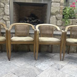 Vintage Mid-Century Cane Chairs.