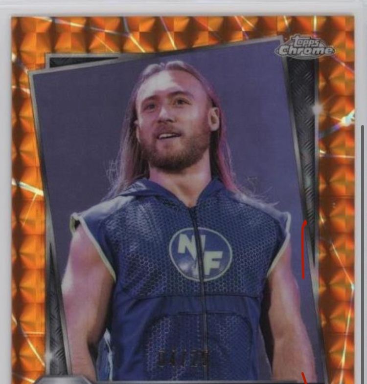 Nathan Frazer One Of Stars Top Tag Team Rookie Topps Chrome 2025 Orange Geo