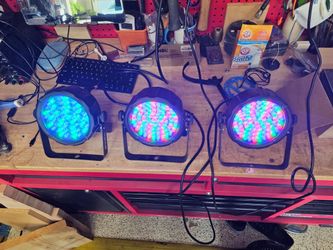 RGB LED Par 38 Stage Lights – Set of 3